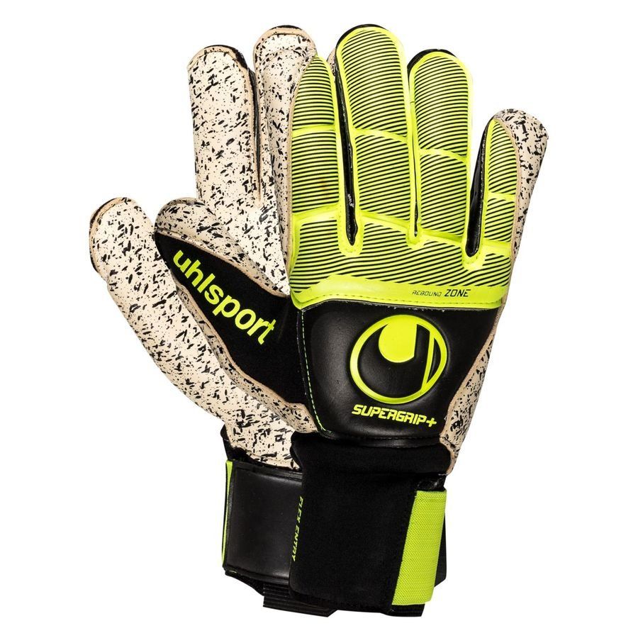 Uhlsport Goalkeeper Gloves Supergrip+ Flex Frame Carbon - ['Yellow']